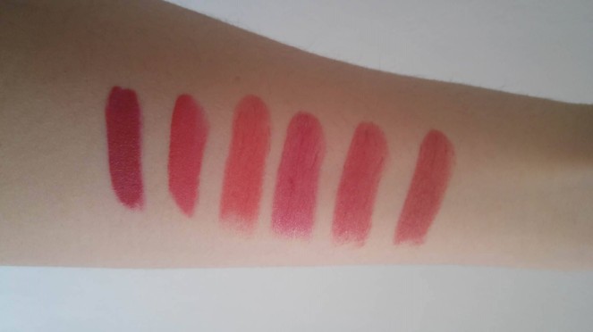 swatches red lipstick